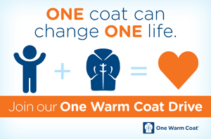 Join our coat drive where one warm coat can change a life.